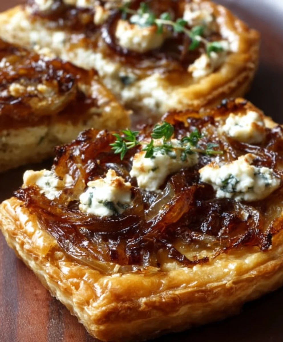 Caramelized Onion Goat Cheese Tarts Easy Recipe