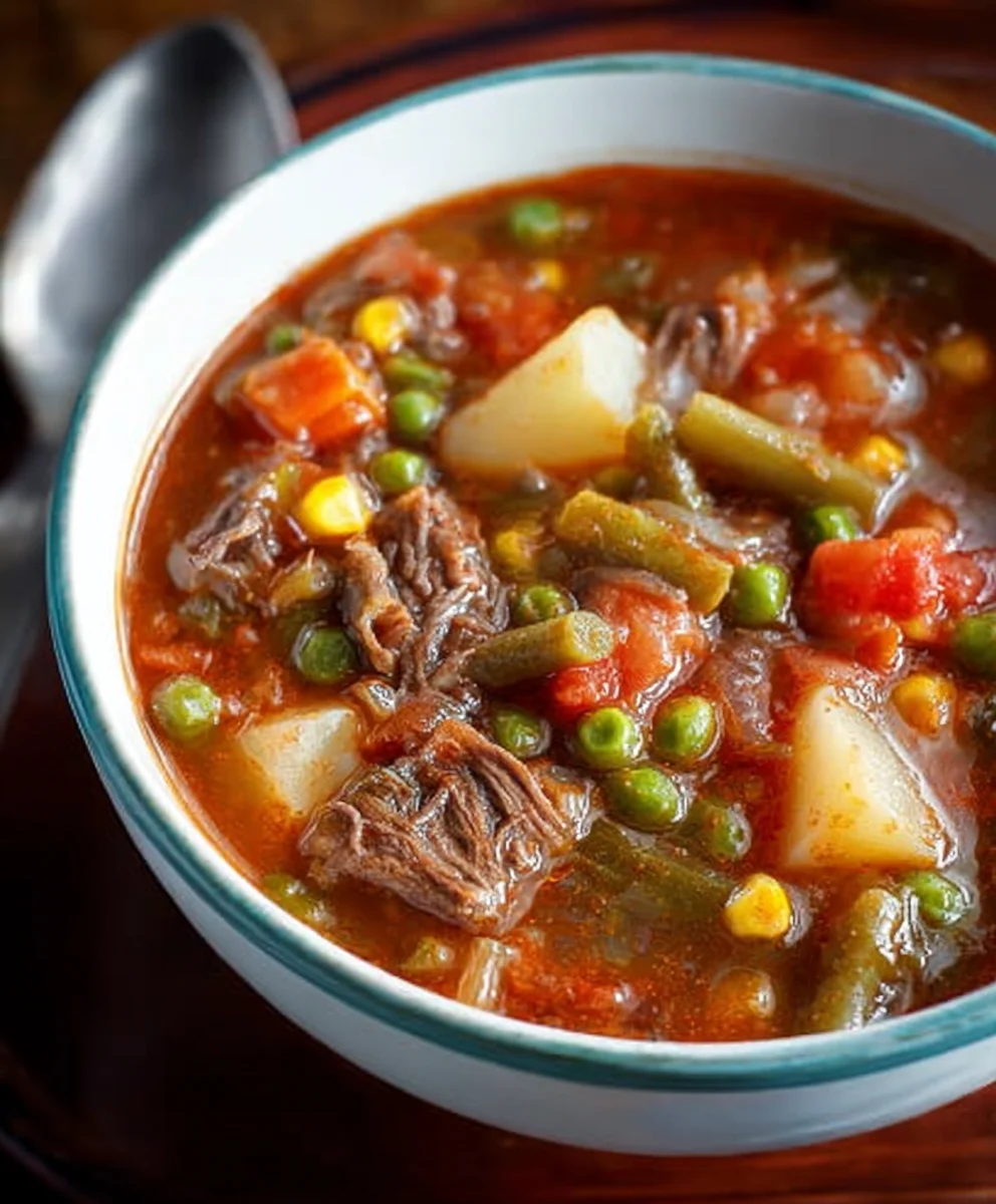 Mom's Old-Fashioned Vegetable Beef Soup Recipe