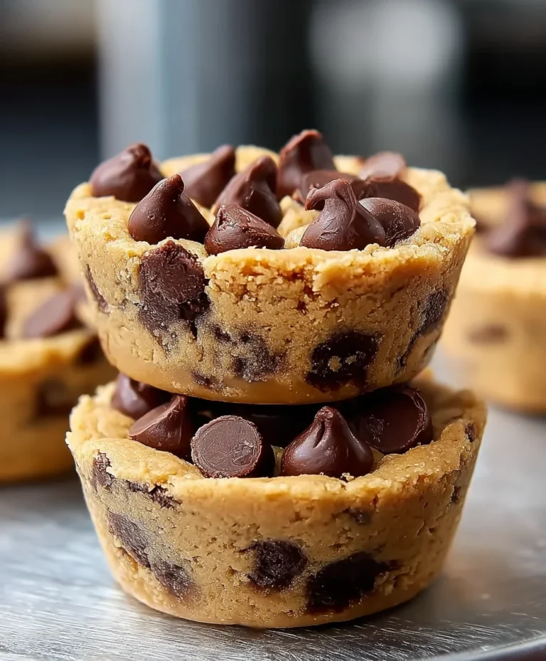 Peanut Butter Chocolate Chip Cookie Cups-Easy Dessert