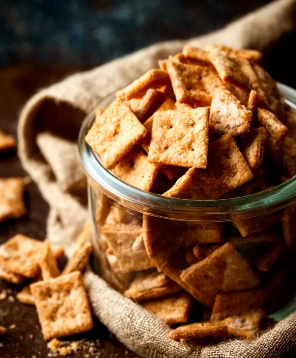 Sourdough Cheese Crackers-Crispy Homemade Delights