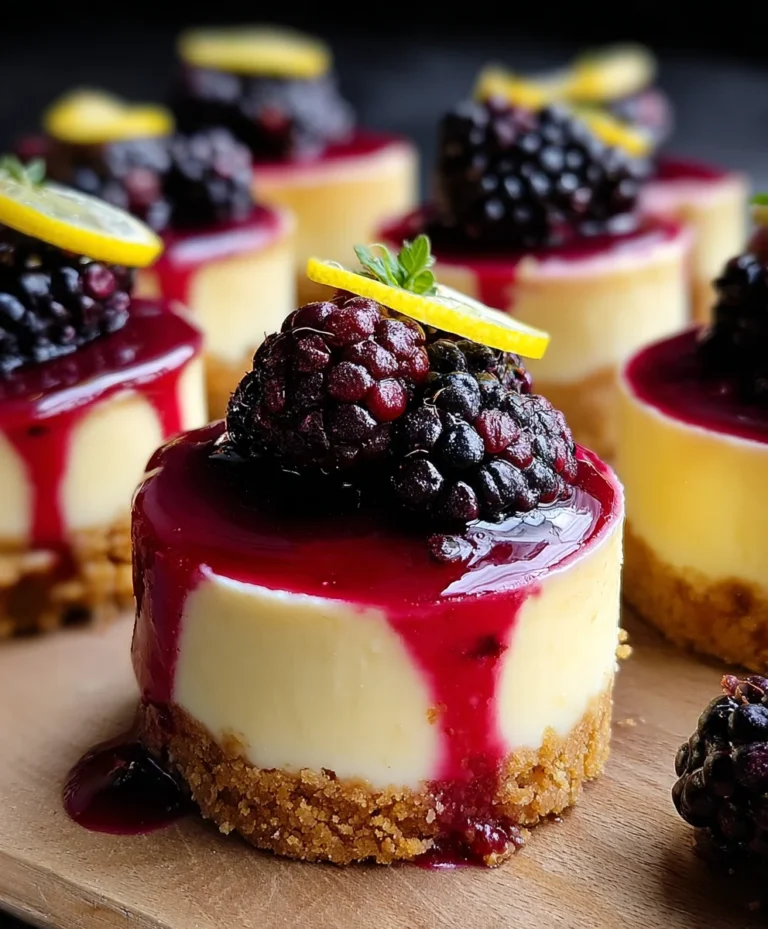 Lemon Raspberry Blackberry Mini Cheesecakes Recipe