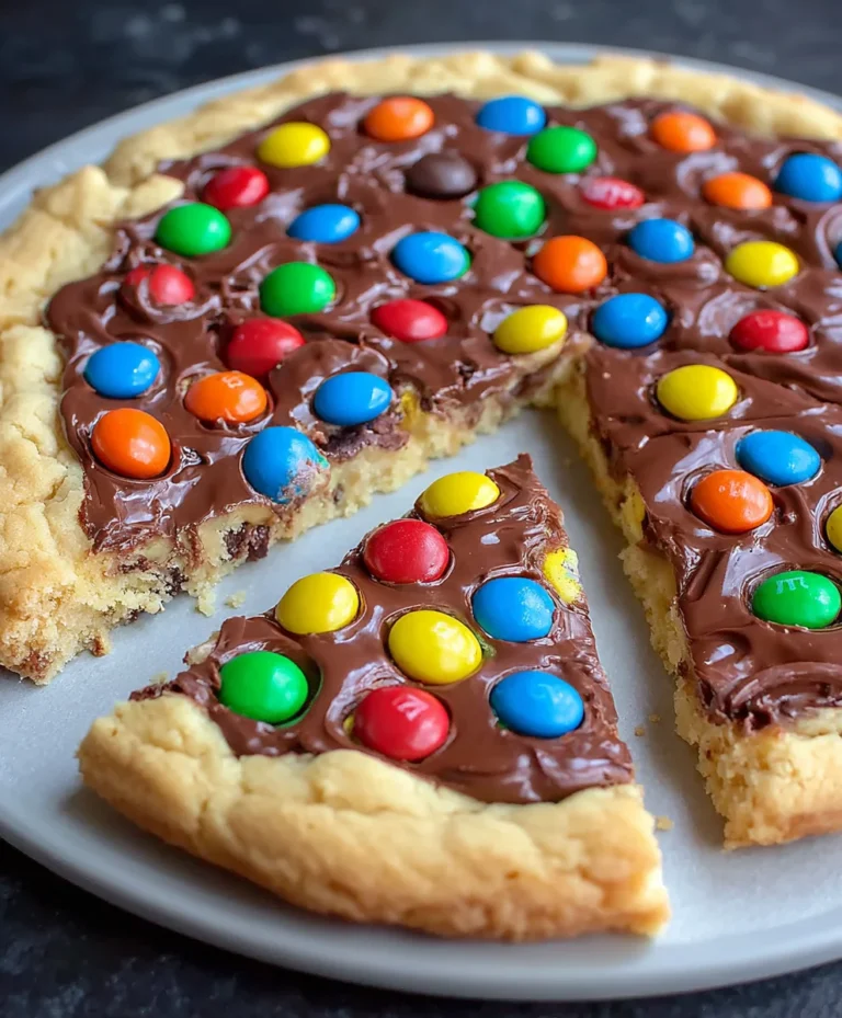 M&M Cookie Pizza Recipe- Decadent & Easy Dessert