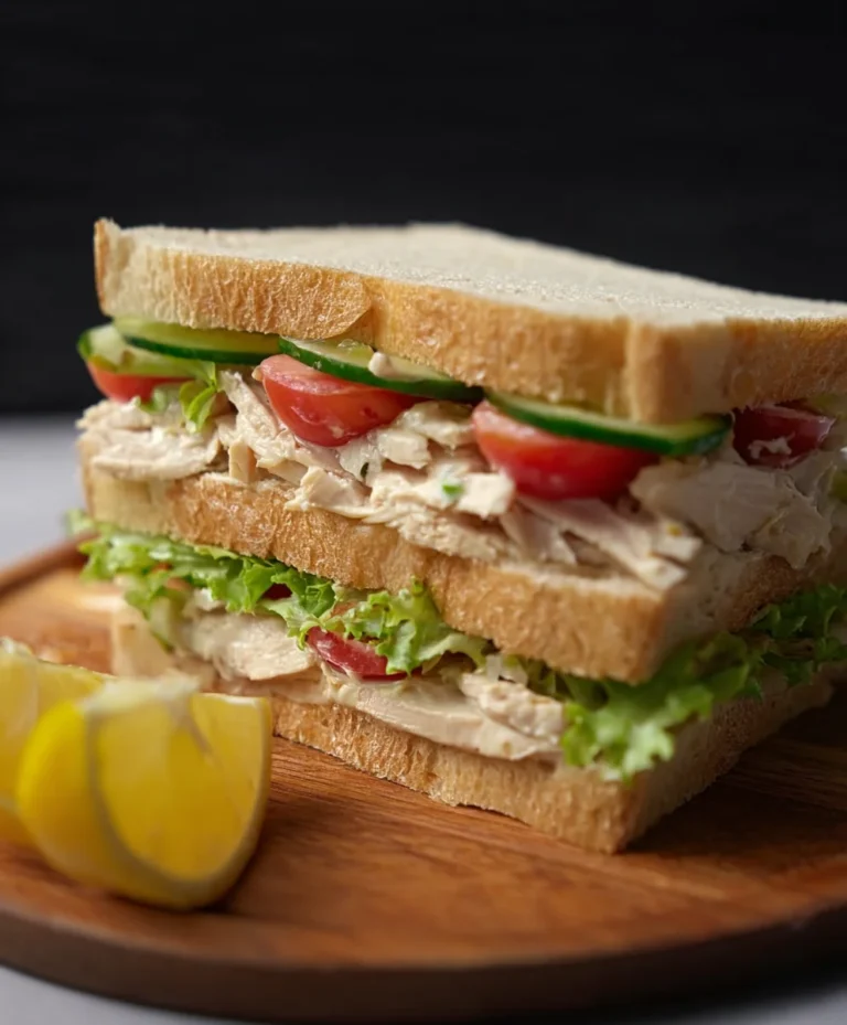 Easy Cold Chicken Sandwich Recipe-Lunch Box Star