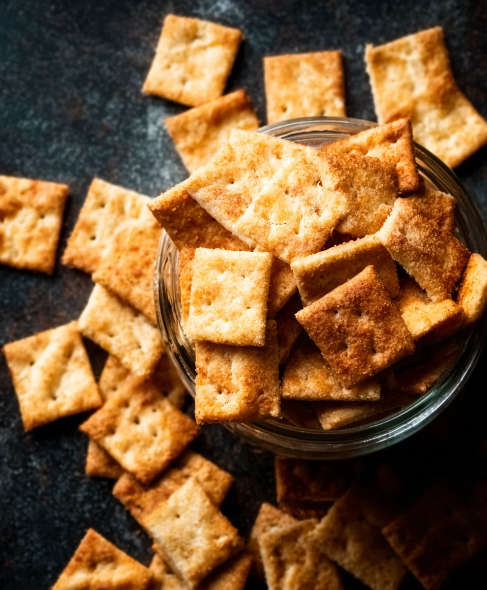 Sourdough Cheese Crackers-Crispy Homemade Delights