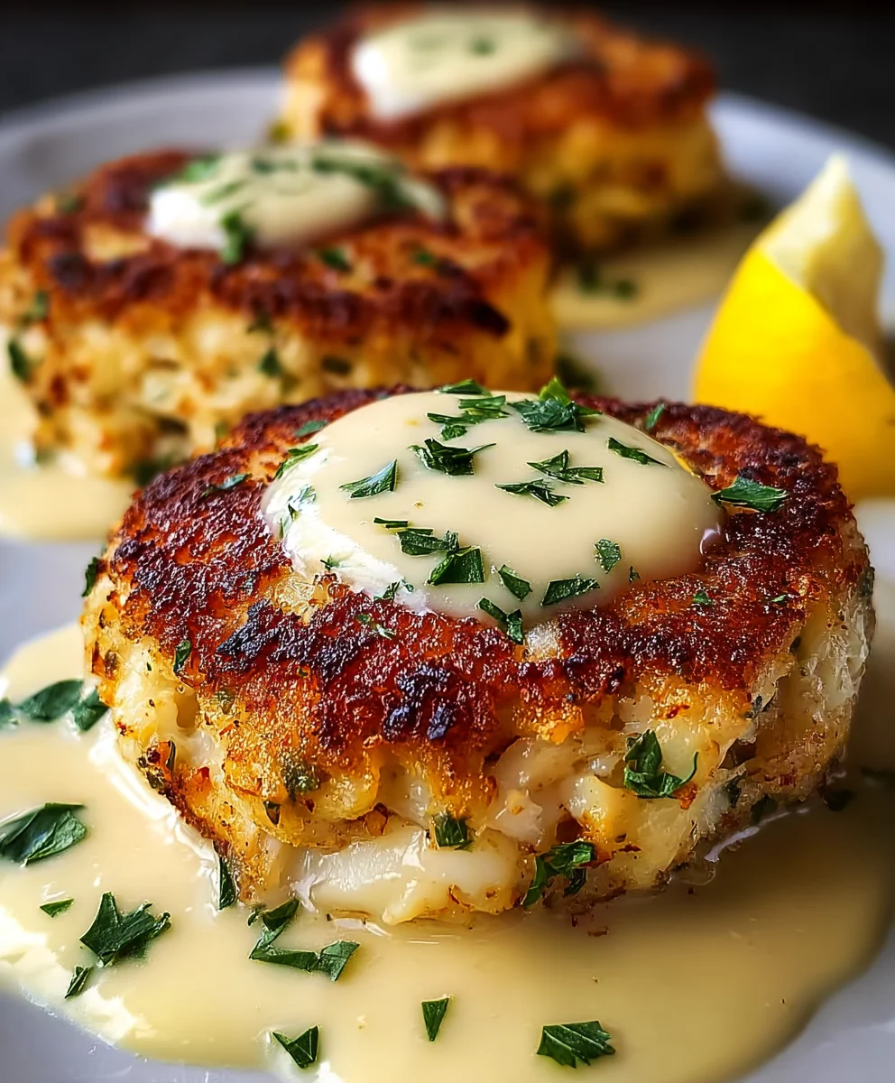 Cheddar Bay Crab Cakes-Lemon Butter Drizzle Delight