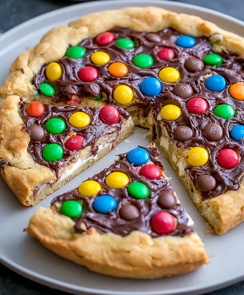 M&M Cookie Pizza Recipe- Decadent & Easy Dessert