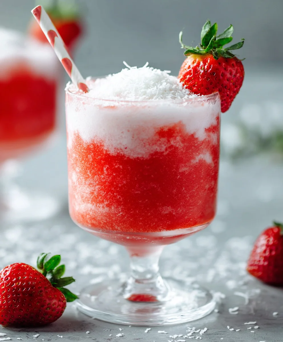 Fruity Strawberry Daiquiri- Refreshing Non-Non-Non-Alcoholic Alternativeic Treat
