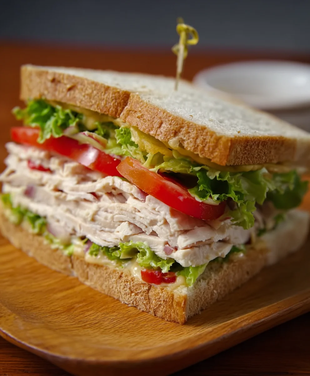 Easy Cold Chicken Sandwich Recipe-Lunch Box Star