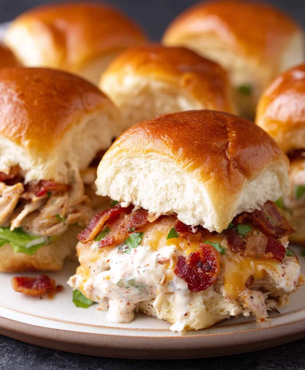 Beef Beef Bacon Ranch Chicken Sliders - Easy Recipe