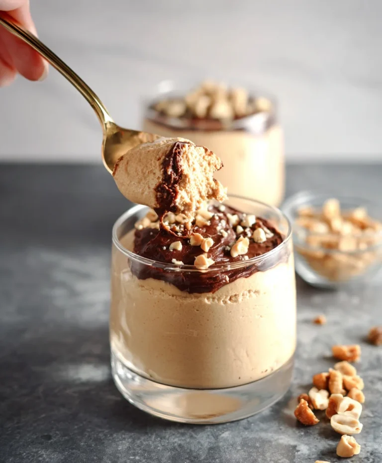 Creamy Cottage Cheese Peanut Butter Mousse-Healthy Treat