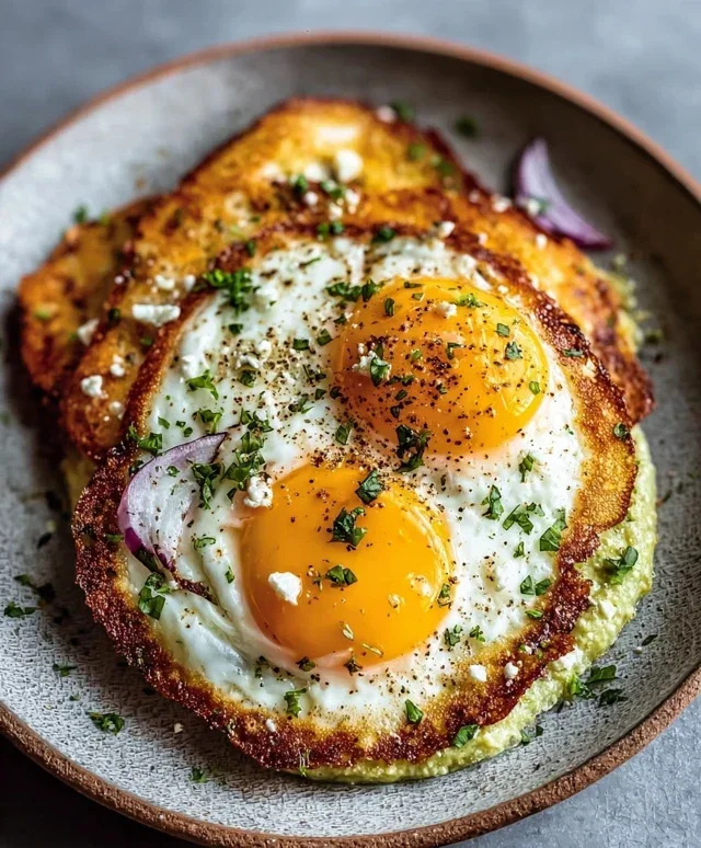 Crispy Feta Fried Eggs