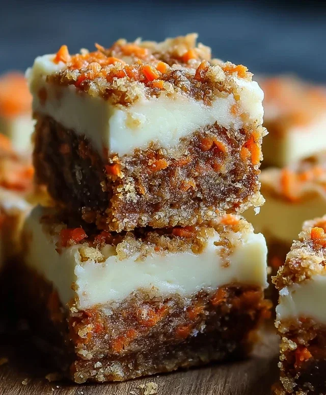 Irresistibly Indulgent Carrot Cake Cream Cheese Bars