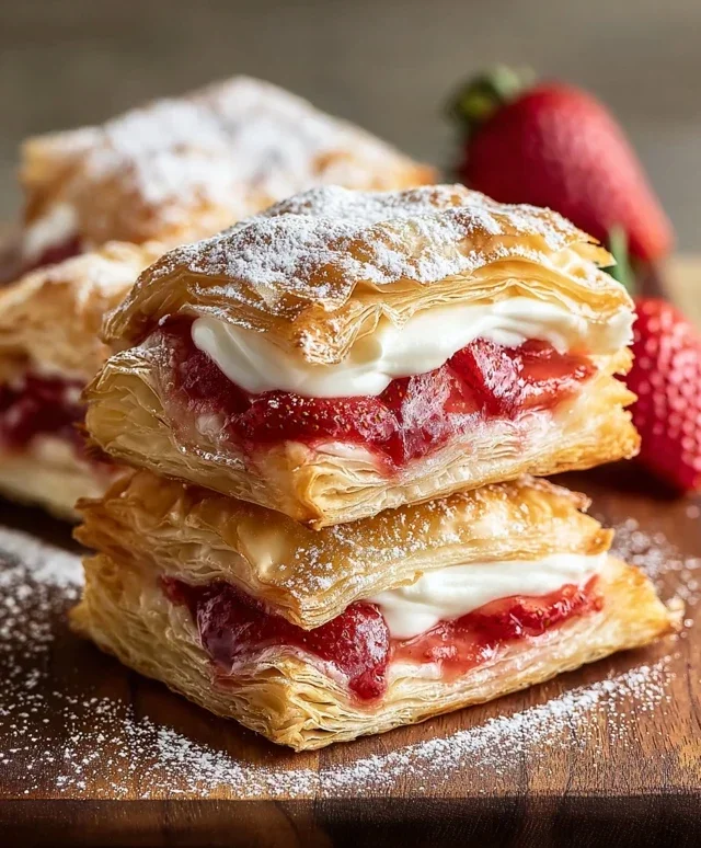 Strawberry Flaky Puffs