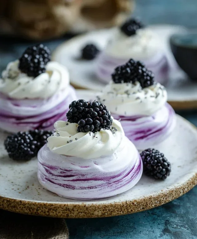 Blackberry Pavlovas