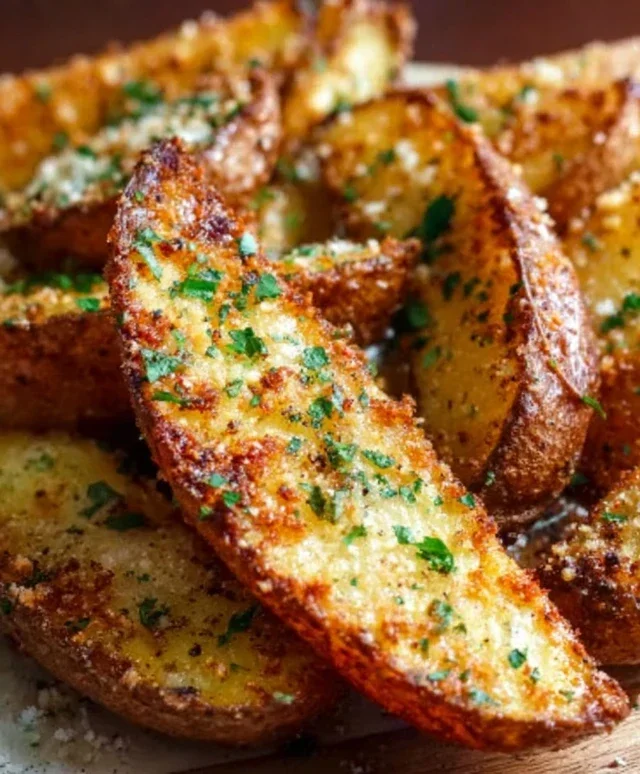 Baked Garlic Parmesan Potato Wedges