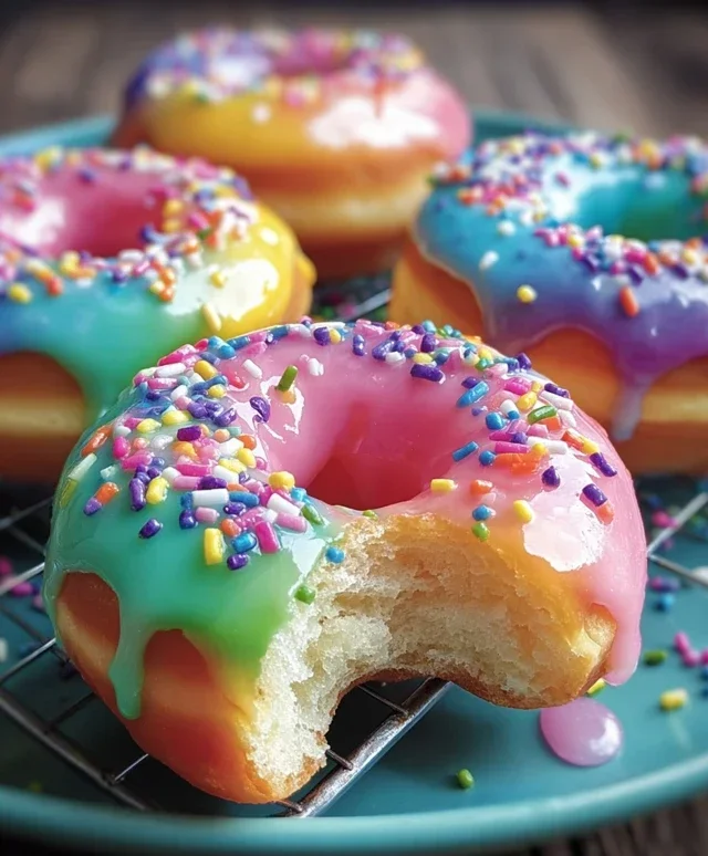 Rainbow-Filled Doughnuts