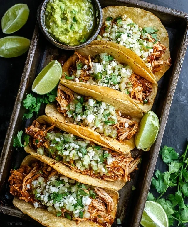 Crispy Poblano Chicken Tacos with Avocado-Jalapeño Salsa