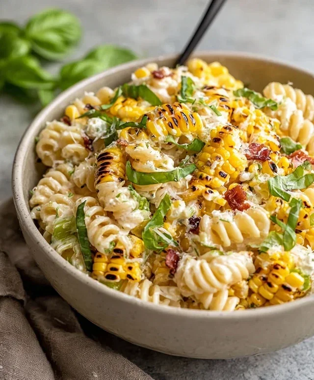 Creamy Street Corn Pasta Salad