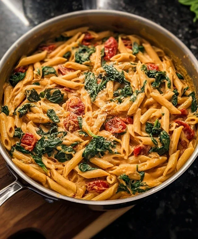One-Pot Spinach Tomato Pasta