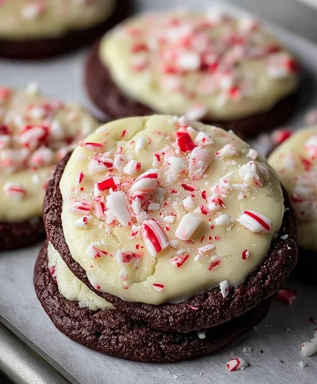 White Chocolate Peppermint Bark Cookies