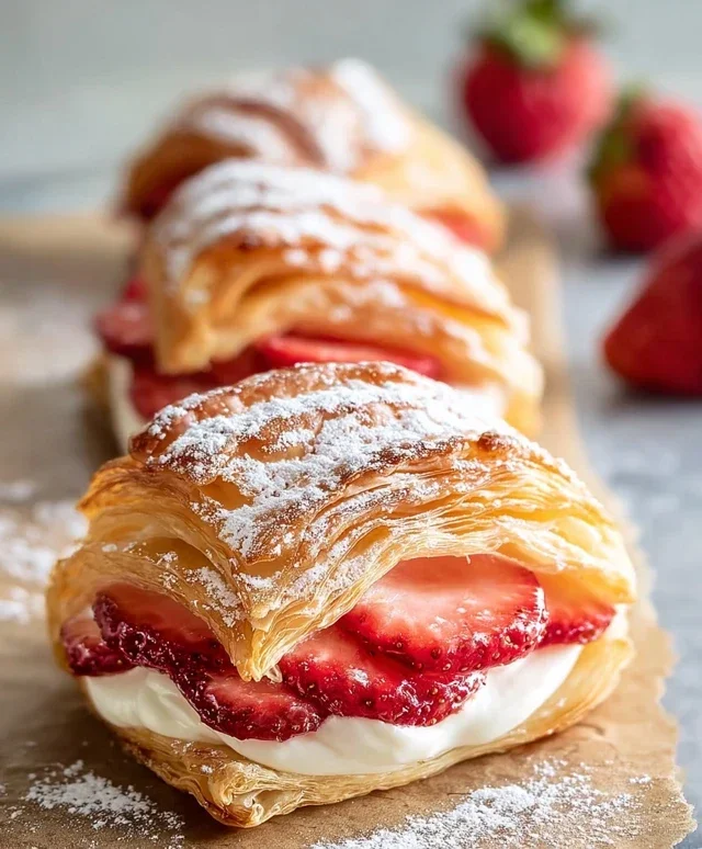 Strawberry Flaky Puffs