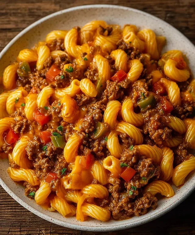 Cheesy Beef Taco Pasta