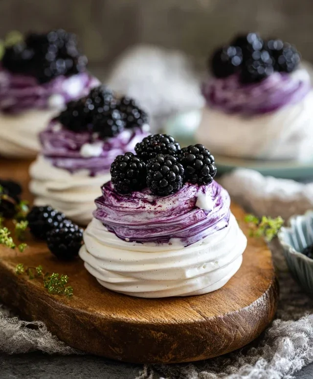 Blackberry Pavlovas