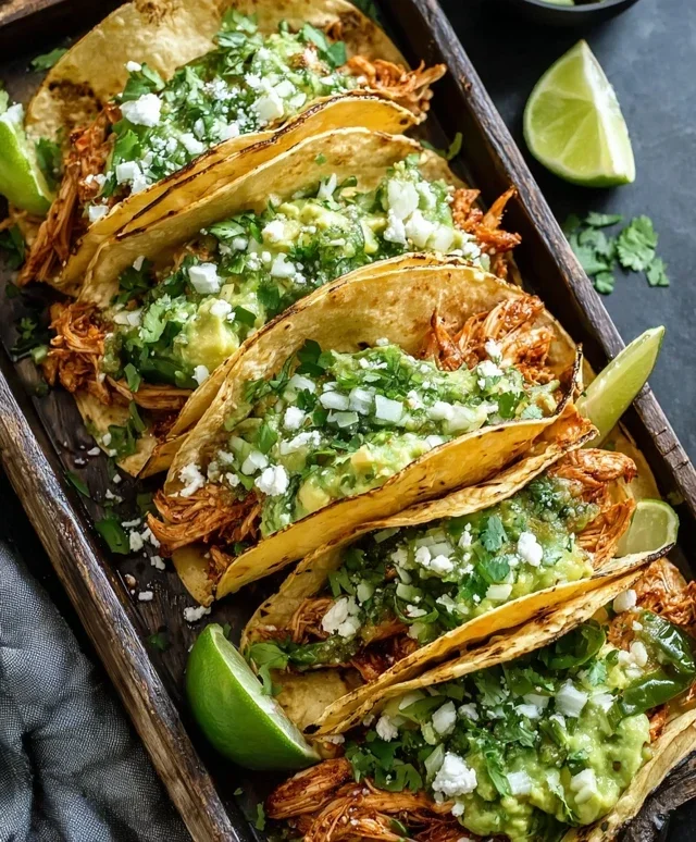 Crispy Poblano Chicken Tacos with Avocado-Jalapeño Salsa