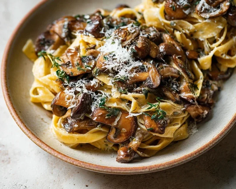 Garlic Mushroom Pasta
