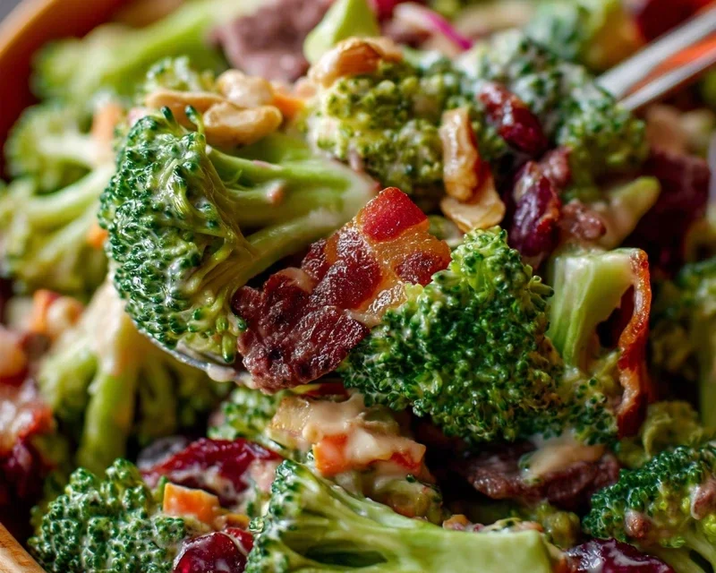 Broccoli Salad with Beef Beef Bacon Recipe