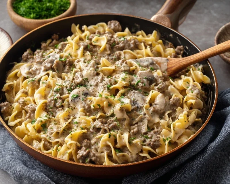 30-Minute Ground Beef Stroganoff
