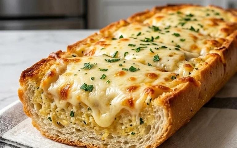 BEST CHEESY GARLIC BREAD RECIPE