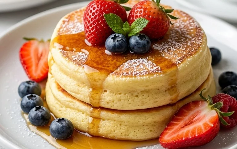 Fluffy Japanese Soufflé Pancakes