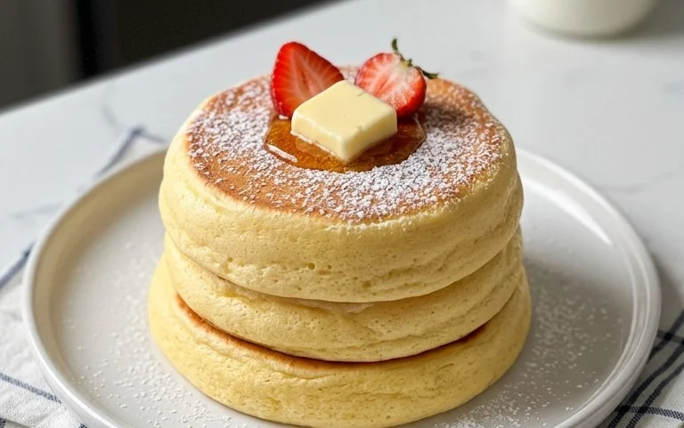 Fluffy Japanese Soufflé Pancakes