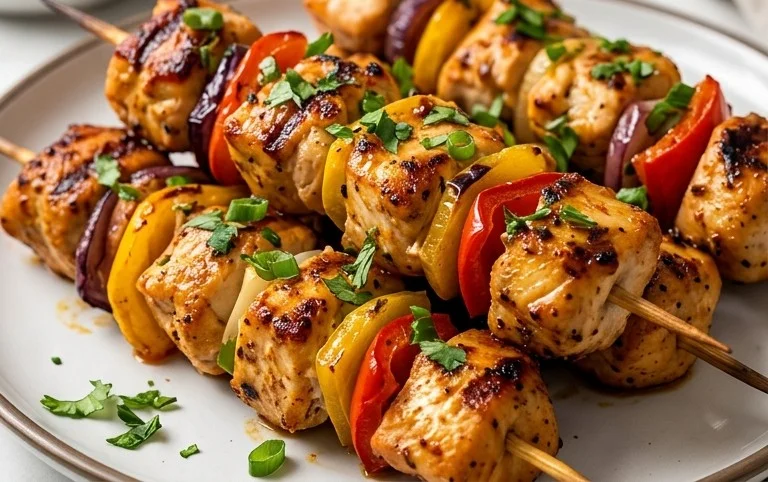 Air Fryer Chicken Skewers (VIDEO)
