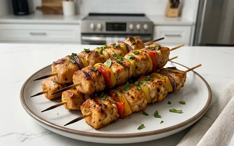 Air Fryer Chicken Skewers (VIDEO)