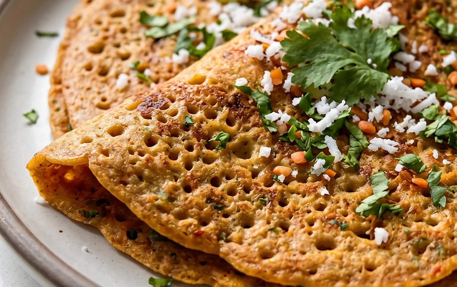 Masoor Dal Chilla | Savory Red Lentil Pancakes