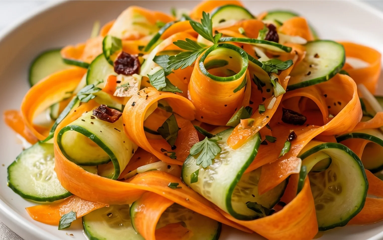 Carrot and Cucumber Ribbon Salad