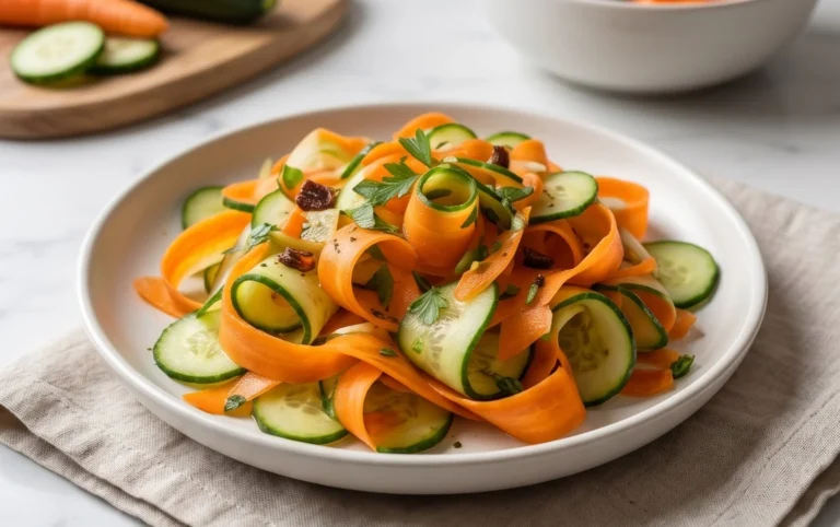 Carrot and Cucumber Ribbon Salad