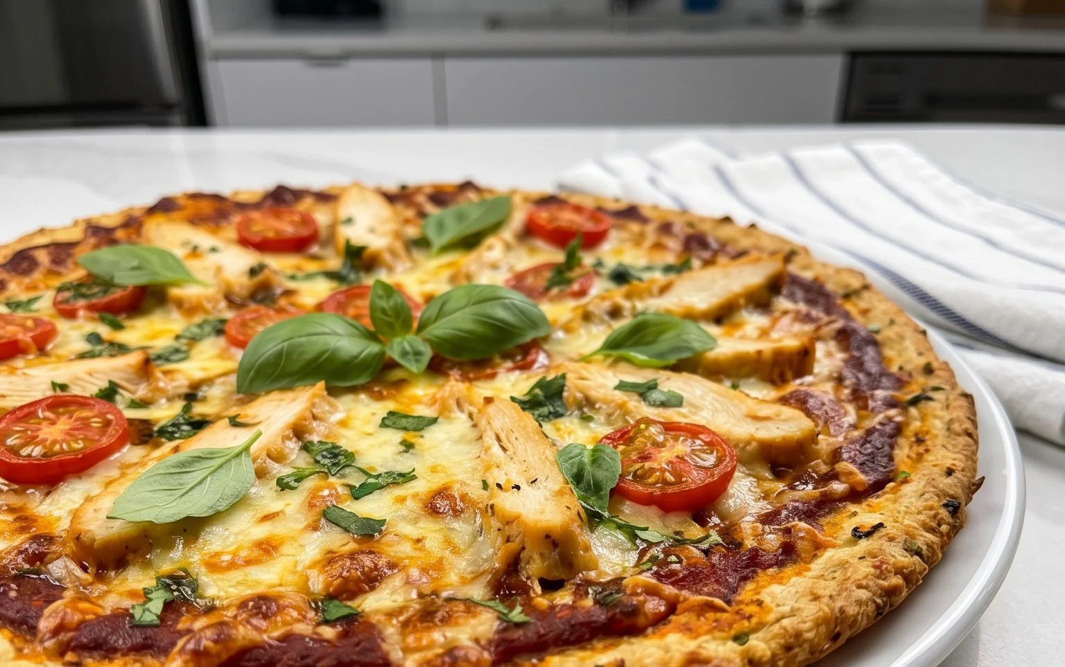 Chicken Crust Pizza (Low Carb + High Protein