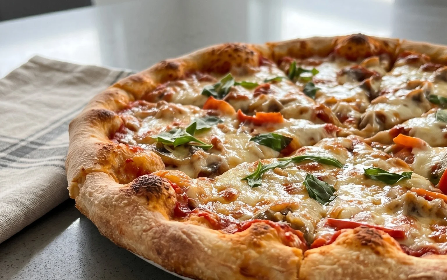An excellent No Yeast Pizza Dough - quick easy homemade pizza!