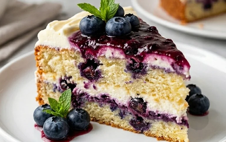 Nova Scotia Blueberry Cream Cake