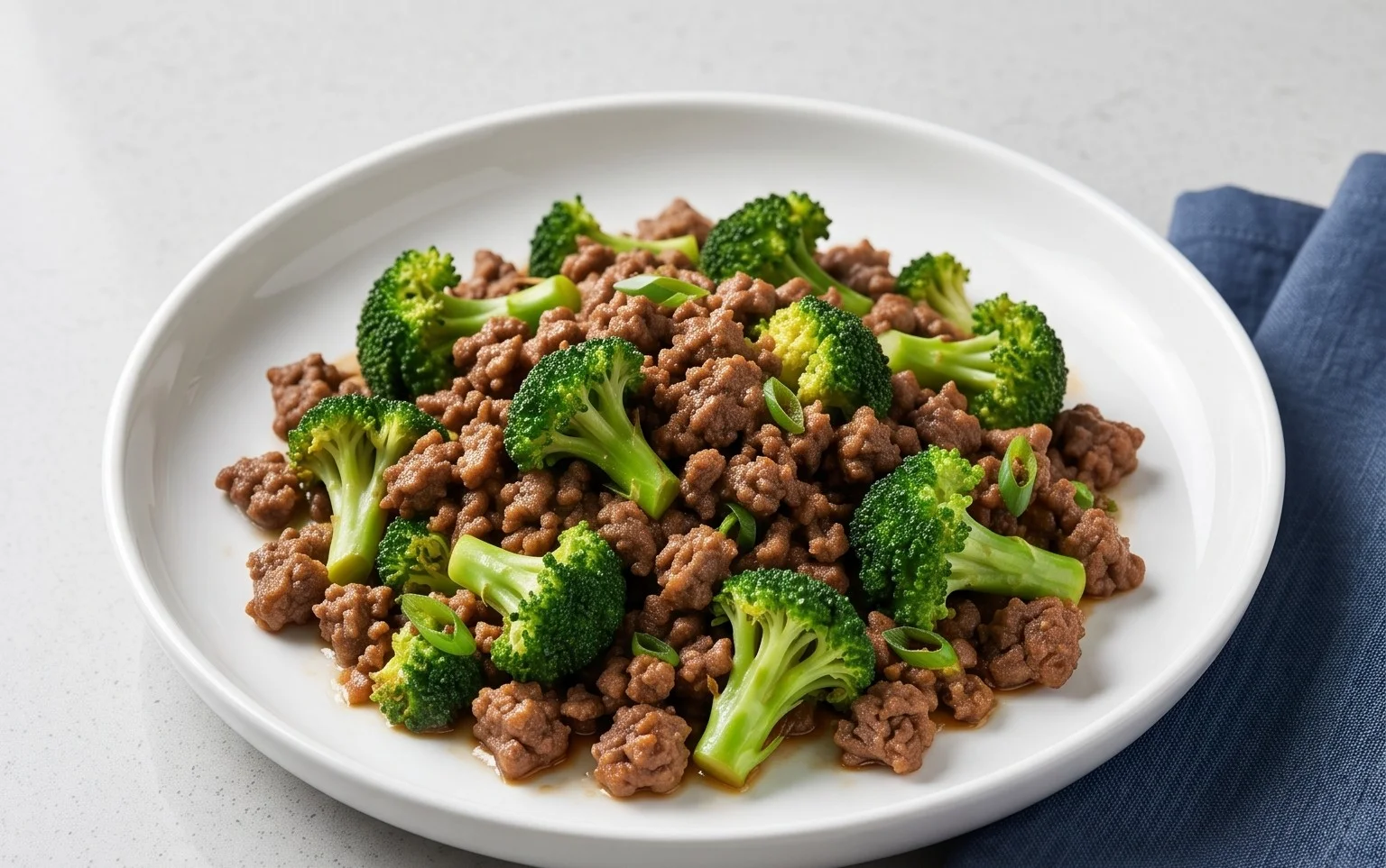 Ground Beef and Broccoli