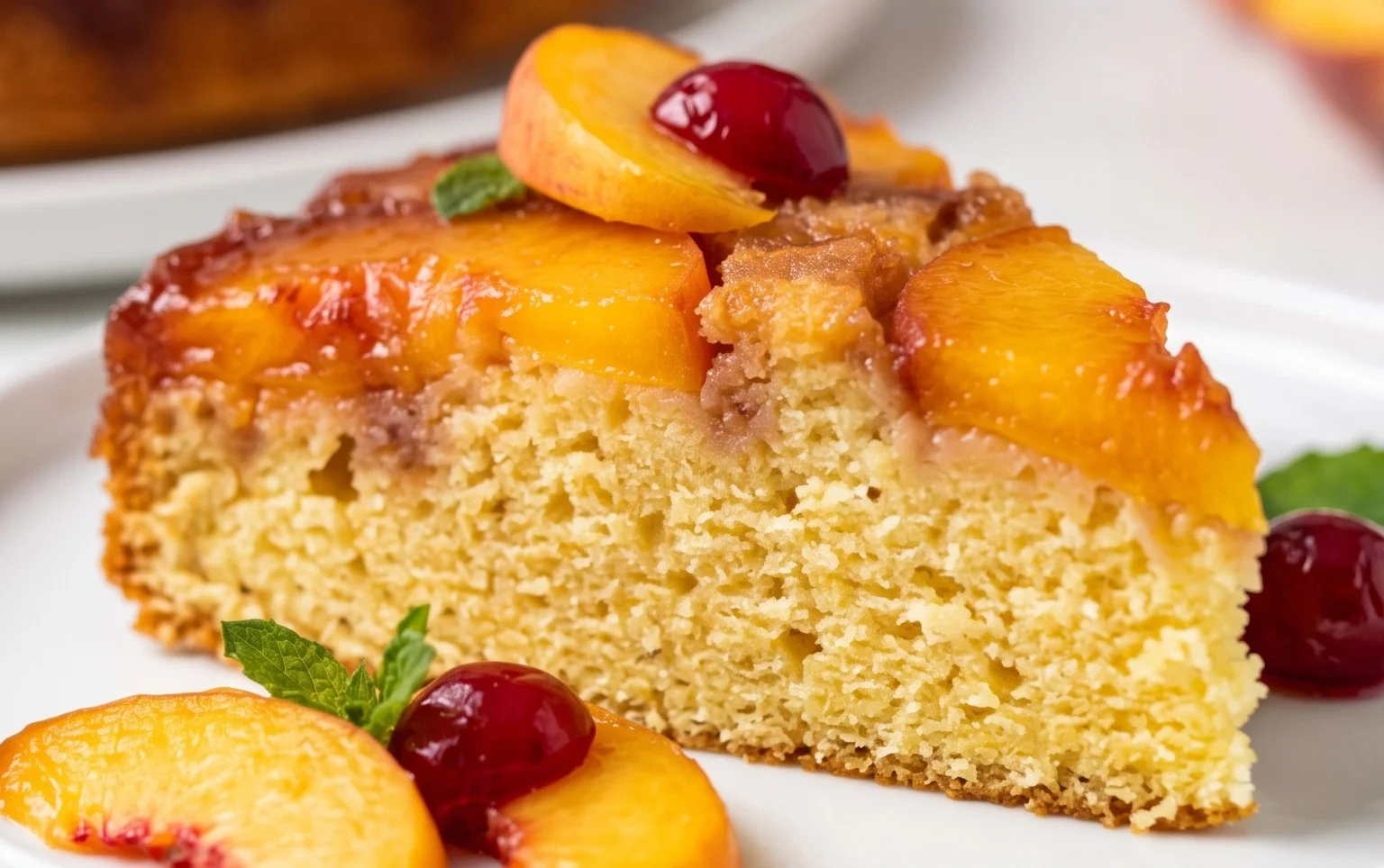 Peach Upside-Down Cake Recipe