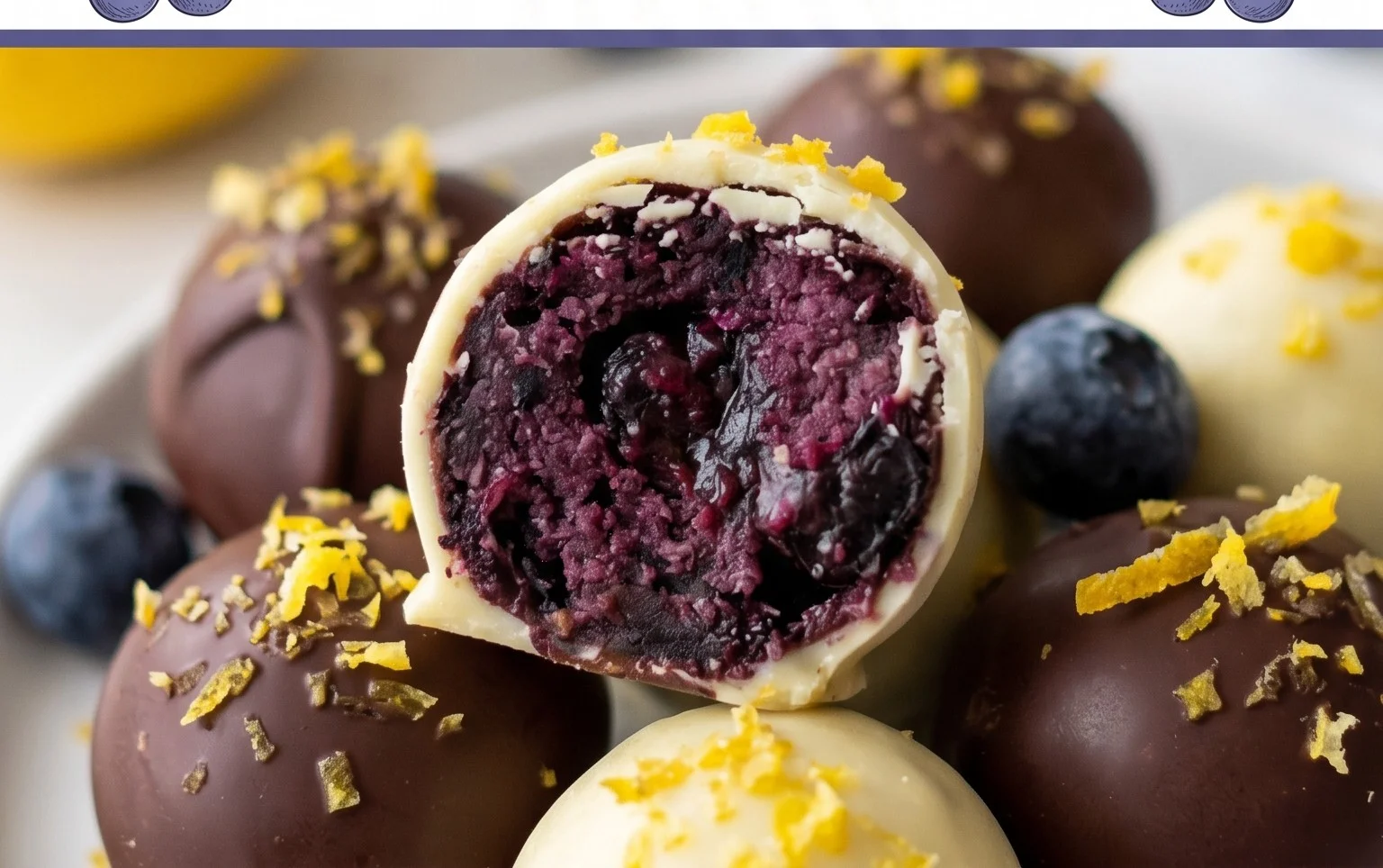 LEMON BLUEBERRY TRUFFLES