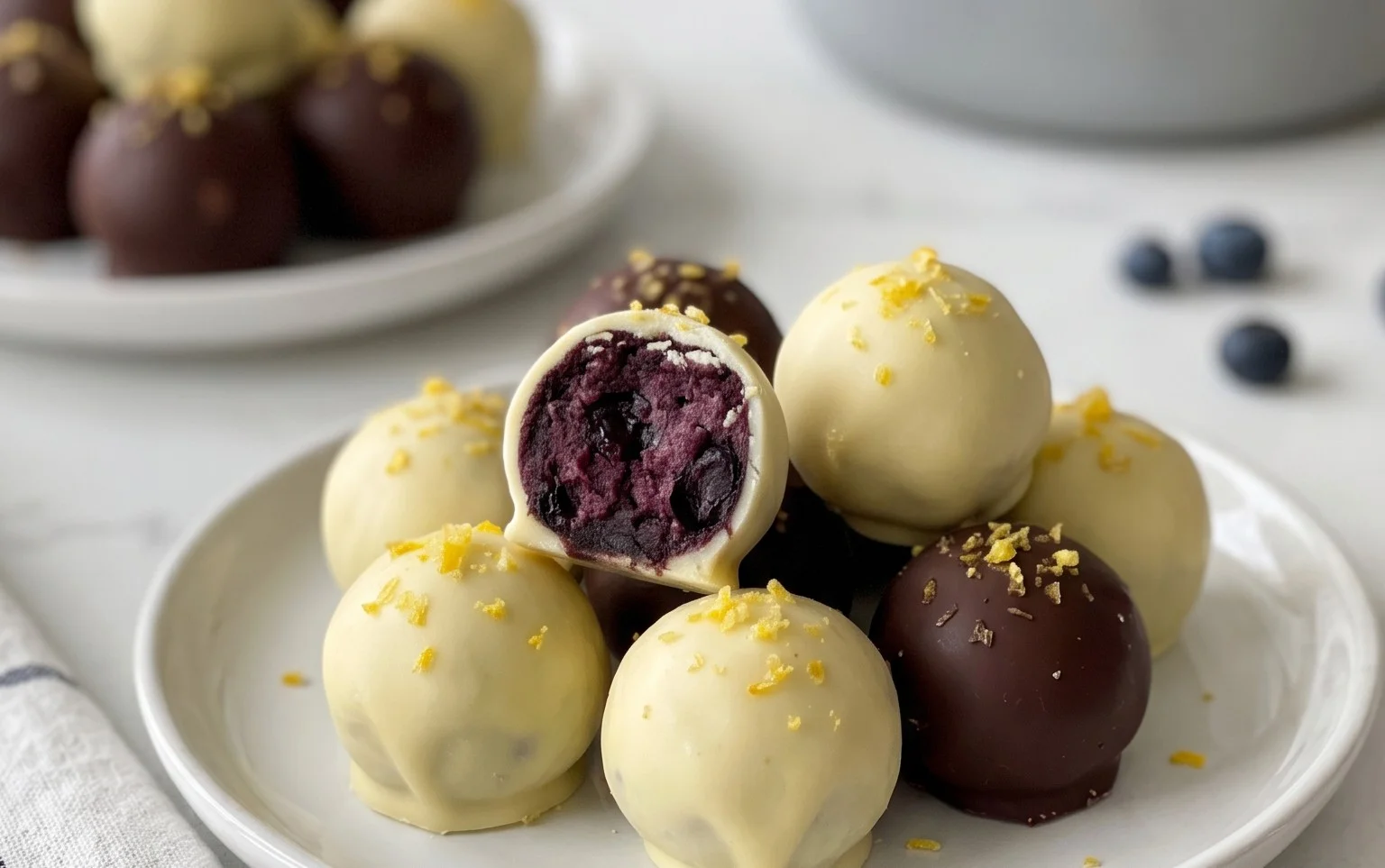 LEMON BLUEBERRY TRUFFLES