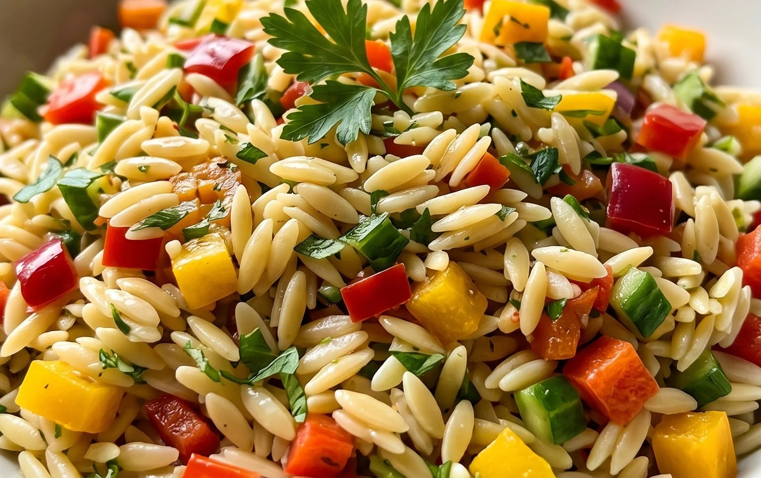 Rainbow Orzo Salad