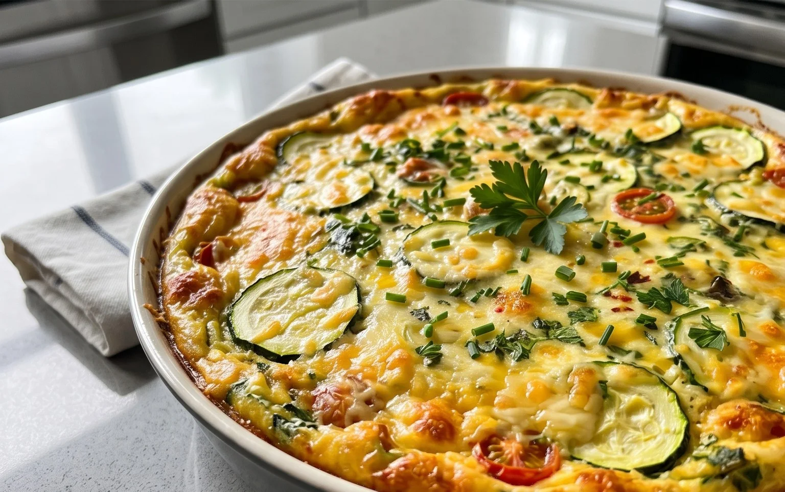Crustless Zucchini Quiche Recipe