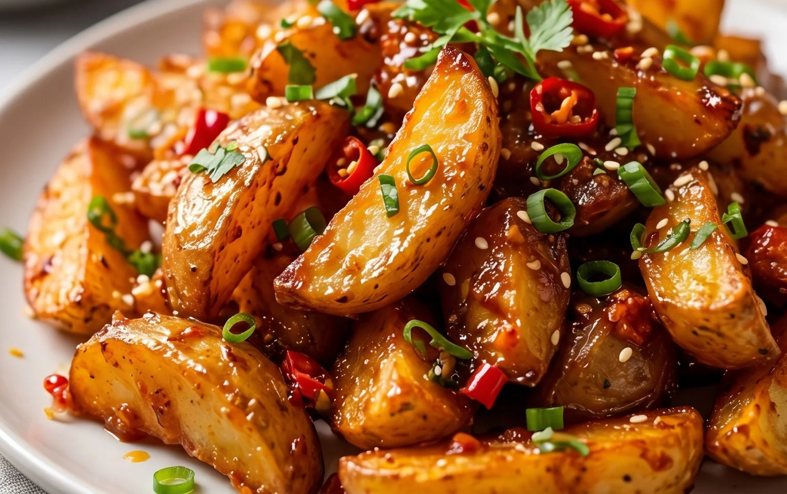 Crispy Honey Chilli Potatoes