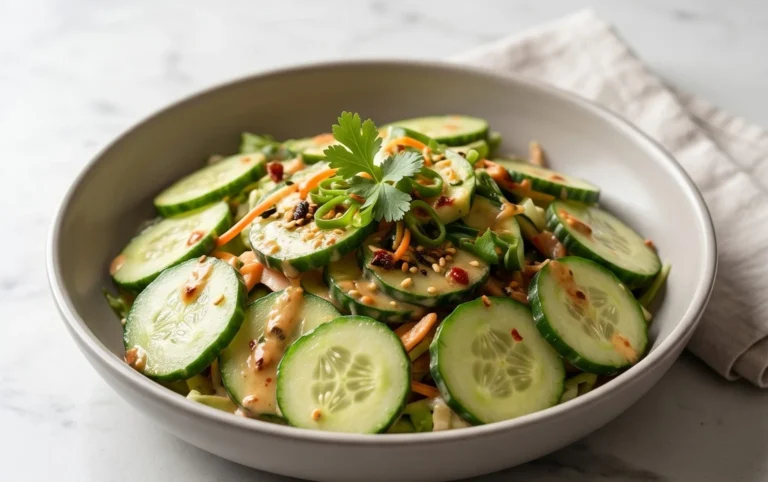 Creamy Asian Cucumber Salad Bowl